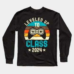 2024 Senior Graduation Leveled Up Gamer 2024 Long Sleeve T-Shirt